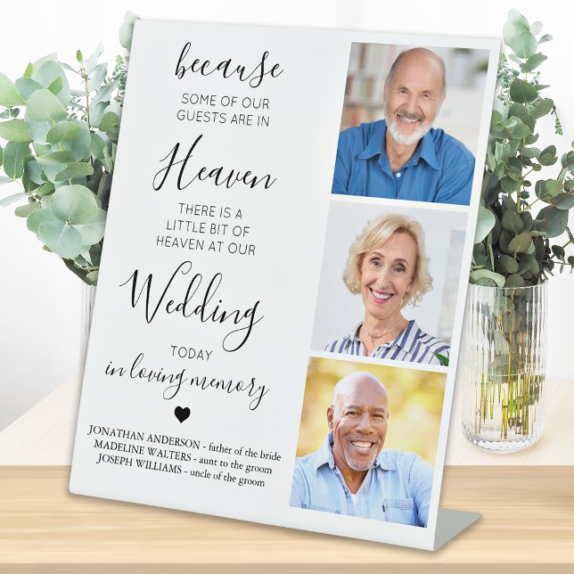 Memorial Custom 3 Foto Heaven Gedicht Sockelschild (Von Creator hochgeladen)