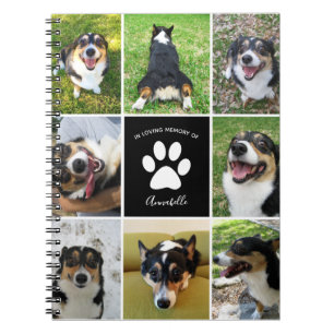 Memorial Custom Dog 8 FotoCollage Notizblock