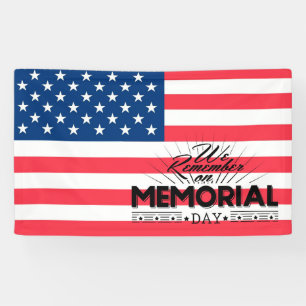 Memorial Day America Flag und Typografie Banner