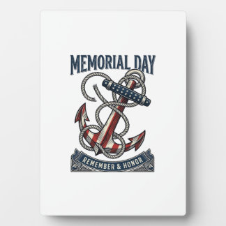 Memorial Day Anchor Remember Honor Vintage Shirt_1 Fotoplatte
