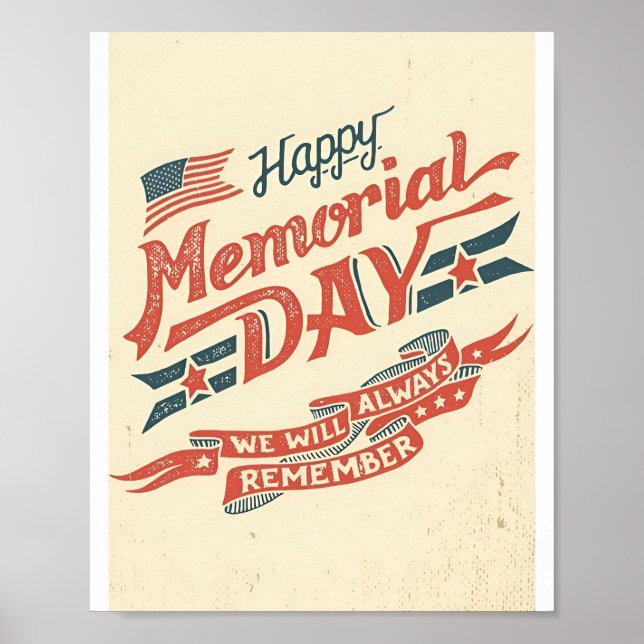 Memorial Day Happy Poster (Vorne)