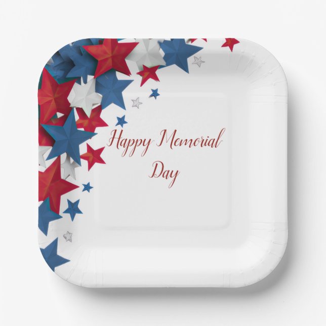 Memorial Day Pappteller (Vorderseite)