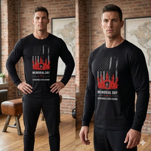 Memorial Day Patriotic US Flag Soldier Honor  Sweatshirt (Von Creator hochgeladen)