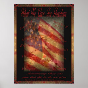 Memorial Day What we give for Freedom Poster