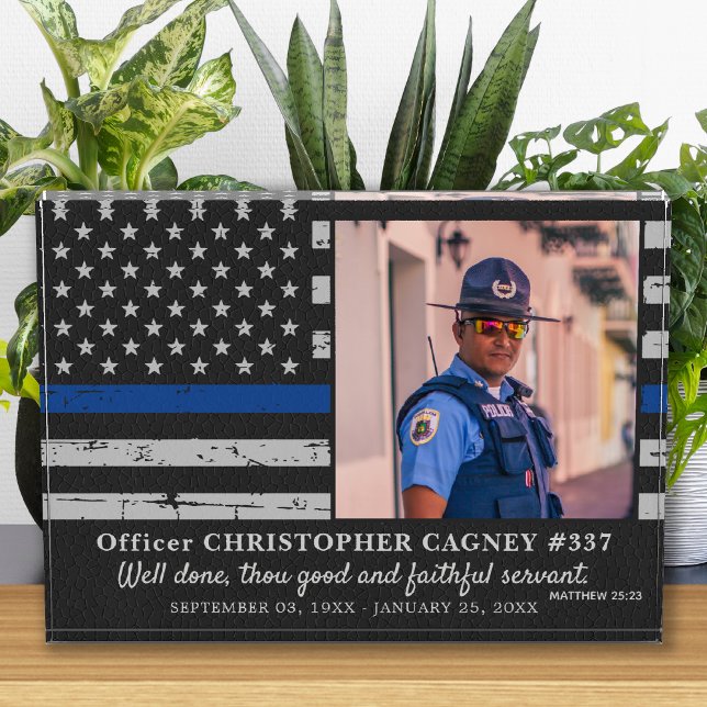 Memorial der Polizei für Thin Blue Line Fotoblock (Von Creator hochgeladen)