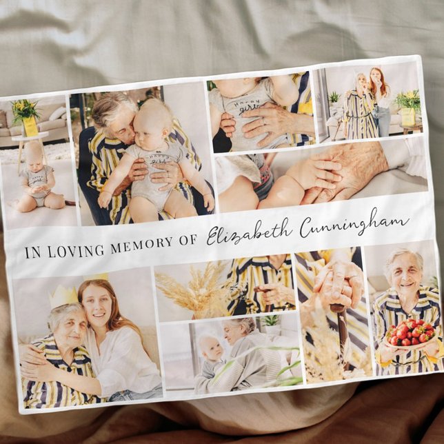 Memorial Einfache Minimalistisch Moderne 10 FotoCo Fleecedecke (Von Creator hochgeladen)