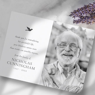 Memorial Einfaches Minimalistisches modernes Foto Postkarte