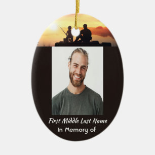 Memorial Father Son Fischerei Fischer Keramik Ornament