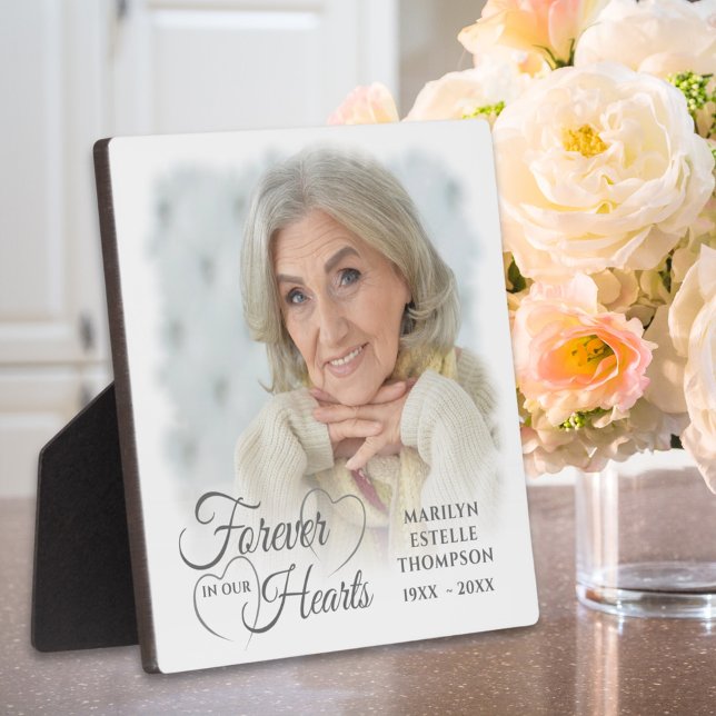 Memorial FOREVER IN UNSEREN HERZEN 2 Foto Silbergr Fotoplatte (Von Creator hochgeladen)
