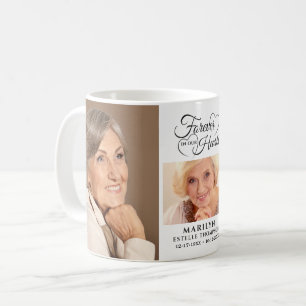 Memorial FOREVER IN UNSEREN HERZEN 3 Foto Keepake Kaffeetasse