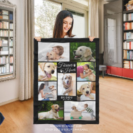 Memorial FOREVER IN UNSEREN HERZEN Foto Collage Bl Fleecedecke