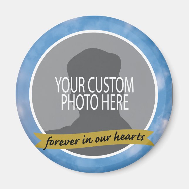 Memorial Forever with sky border custom Foto Magnet (Vorne)
