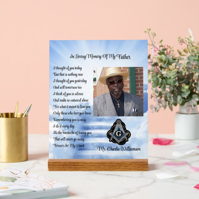 Memorial-Foto Acrylschild (Hochzeit)