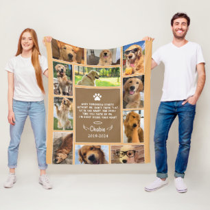 Memorial Foto Collage Blanket Fleecedecke
