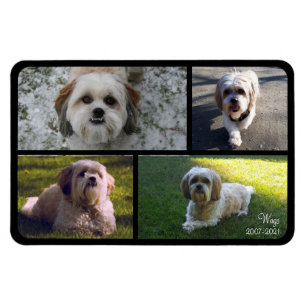 Memorial Foto Collage Name mit Daten Magnet