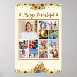 Memorial Foto Collage Sonnenblumen Poster