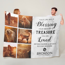 Memorial Foto Collage zum Verlust von Haustieren Fleecedecke