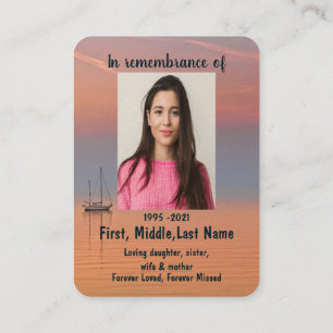 Memorial Foto Gebet Christlich Sailboat Water Sky Visitenkarte