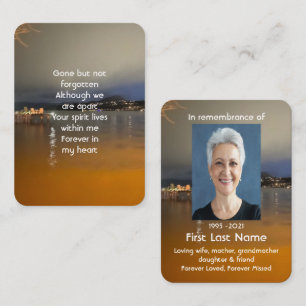 Memorial Foto Gebet Morning See Dock Visitenkarte