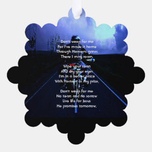 Memorial Foto Gebet Motorrad Biker Ornament Karte