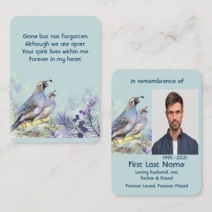 Memorial Foto Gebet Wasserfarbe Kalifornien Qual Visitenkarte