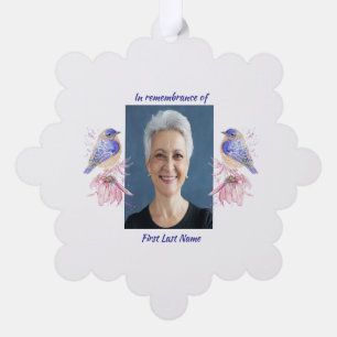 Memorial Foto Geem Bluebird Garden Bird Ornament Karte