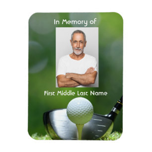 Memorial Foto Golfer Golfplatz Golfspielen Magnet
