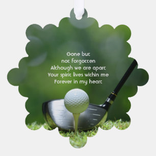 Memorial Foto Golfer Golfplatz Golfspielen Ornament Karte