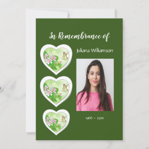 Memorial Foto Hummingbird Garden Bird Einladung