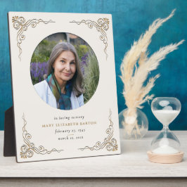 Memorial Foto Ivory Gold Decorative Plaque Fotoplatte