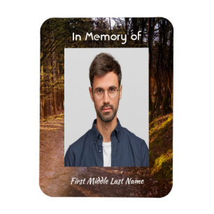 Memorial Foto Keepake Forest Trail Magnet