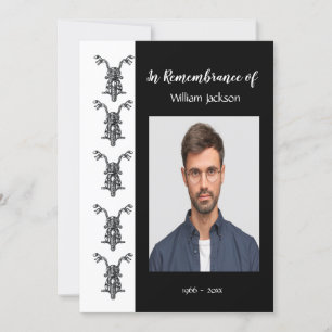 Memorial Foto Motorrad Biker Einladung