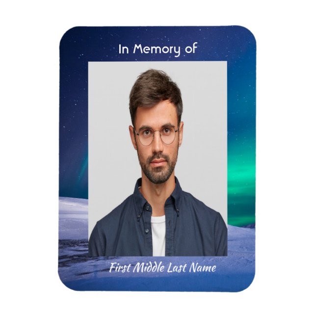 Memorial Foto Northern Lights Aurora Borealis Magnet