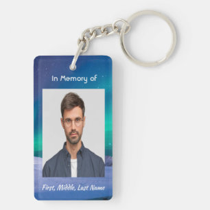 Memorial Foto Northern Lights Aurora Borealis Schlüsselanhänger