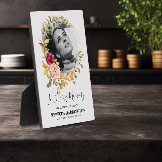 Memorial Foto Plaque Wasserfarbe Rose Gold Rahmen (Von Creator hochgeladen)