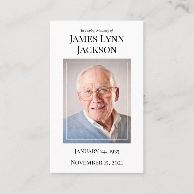 Memorial Foto Praetkarte | Ich bin frei Visitenkarte (Vorderseite)