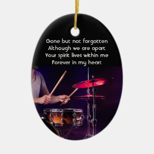 Memorial Foto Prayer Drummer Band Keramik Ornament