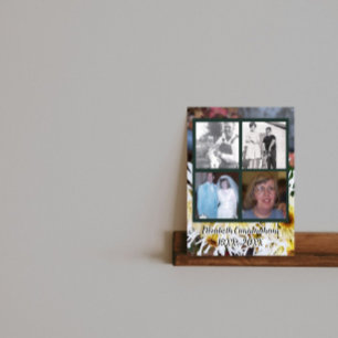 Memorial Four Fotos White Spider Mums Foto Poster