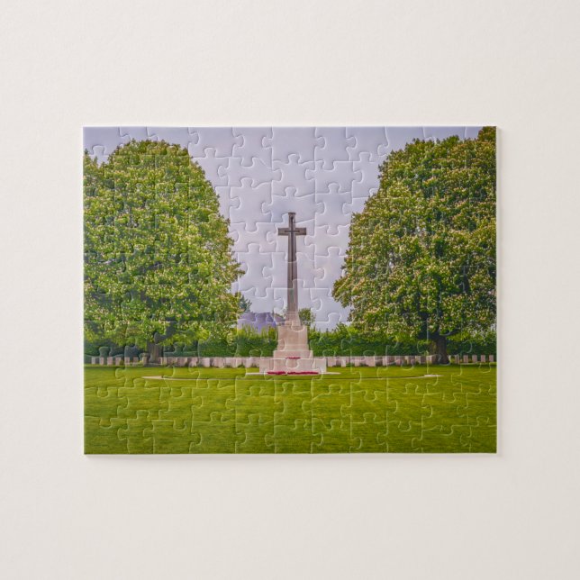 Memorial Friedhof Normandy Frankreich Puzzle (Horizontal)