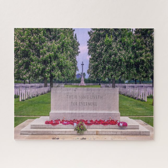 Memorial Friedhof Normandy Frankreich Puzzle (Horizontal)