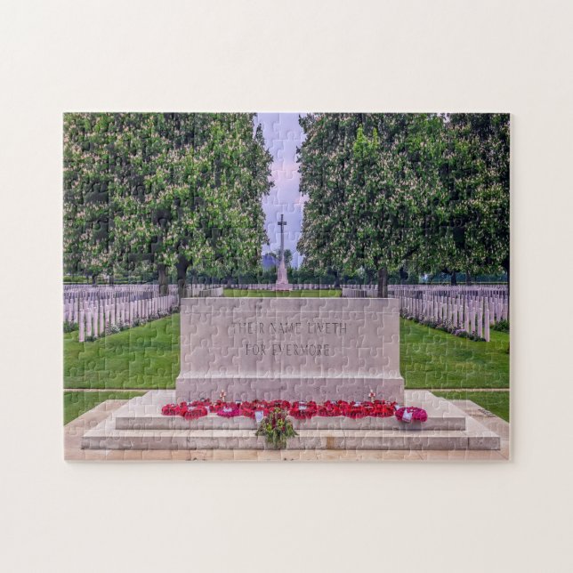 Memorial Friedhof Normandy Frankreich Puzzle (Horizontal)
