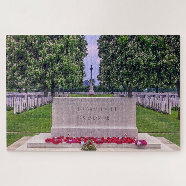 Memorial Friedhof Normandy Frankreich Puzzle (Horizontal)