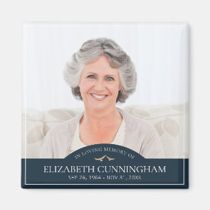 Memorial Funeral Classic Birds Foto Keepake Magnet