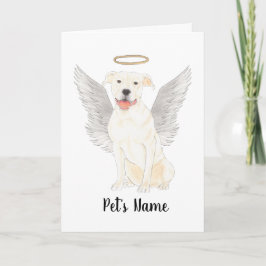 Memorial für das Beileid "White Pitbull Staffy" Karte