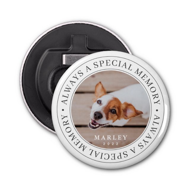 Memorial für Haustiere immer ein besonderes Gedäch Flaschenöffner (Vorderseite)