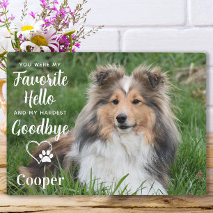 Memorial für Heimtiere - Beileid Quote Pet Loss Fotoplatte