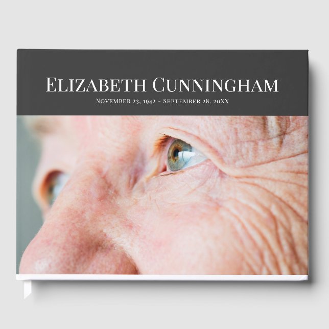 Memorial für klassisches benutzerdefiniertes Foto Gästebuch (Vorderseite)