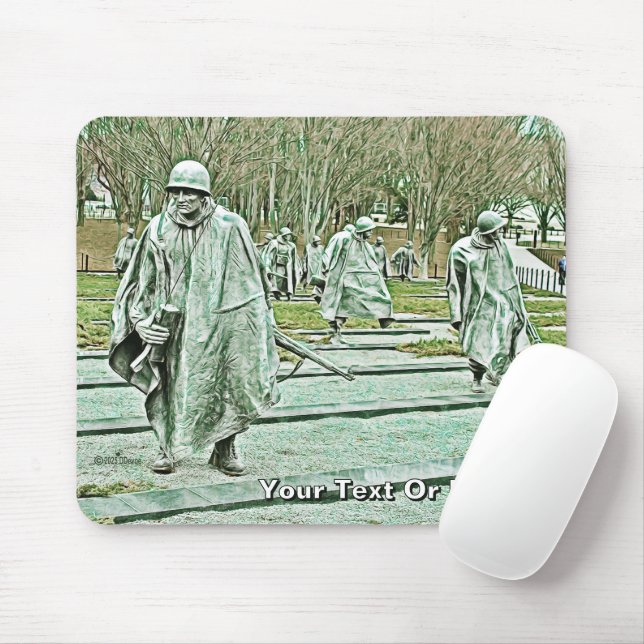 Memorial für Veteranen des Koreakkriegs Mousepad (Mit Mouse)
