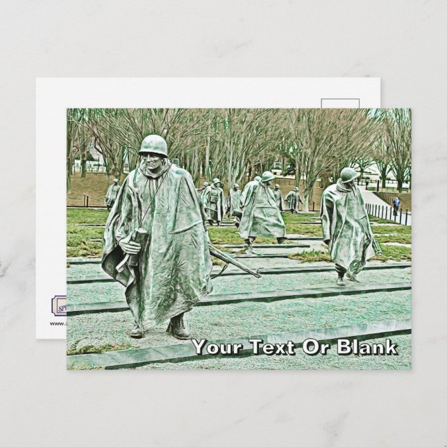 Memorial für Veteranen des Koreakkriegs Postkarte (Vorne/Hinten)
