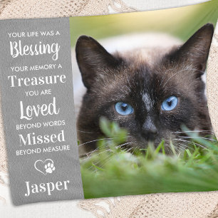 Memorial Gedicht Cat Foto für die Erinnerung an Ha Fleecedecke